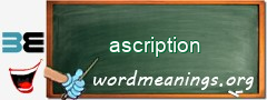 WordMeaning blackboard for ascription